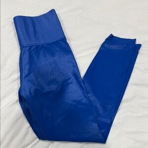 Carbon38 Blue Snake Skin Pattern Leggings